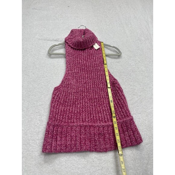 Anthropologie Pilcro Sweater Turtleneck Pink Ribbed Preppy Retro Boho Medium NWT - Picture 3 of 8